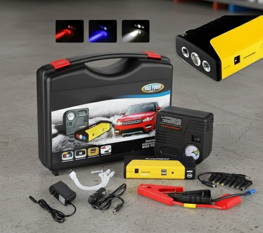 Partidor de Batería Portátil para Auto con Power Bank