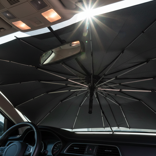 Parasol Retráctil Cuadrado Amplio con Protección UV